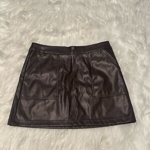 a new day Dark Brown Mini Skirt